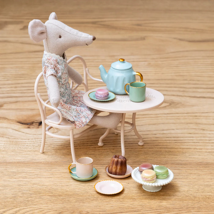 Café set, Mouse, Big - Pale pink