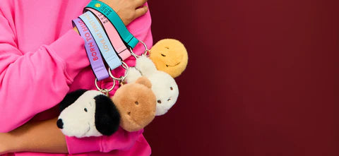 Bag Charm Plush PEANUTS SNOOPY FUZZY ECO Cream 3"