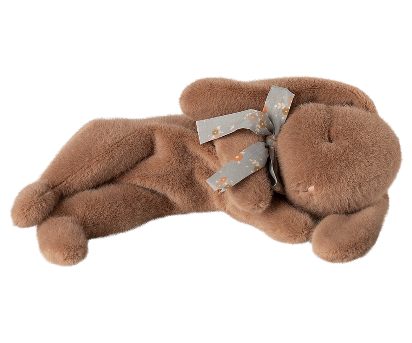 Sleeping bunny plush, Small -Soft Brown