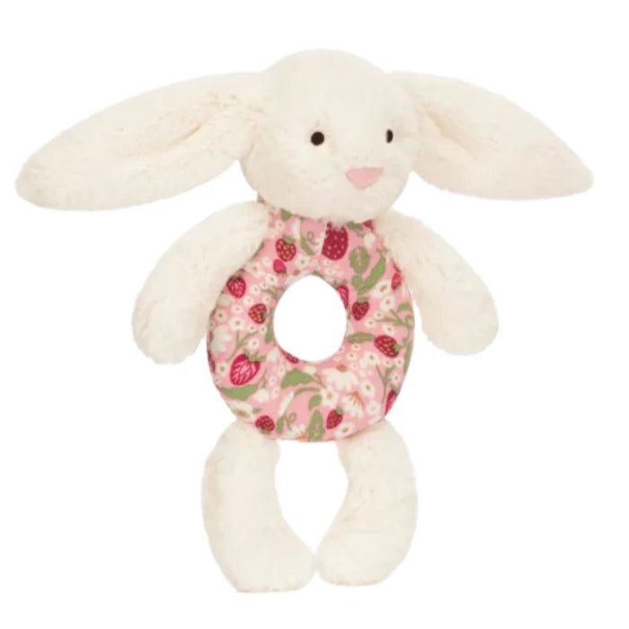 Blossom Cream Bunny 'Berry' Ring Rattle