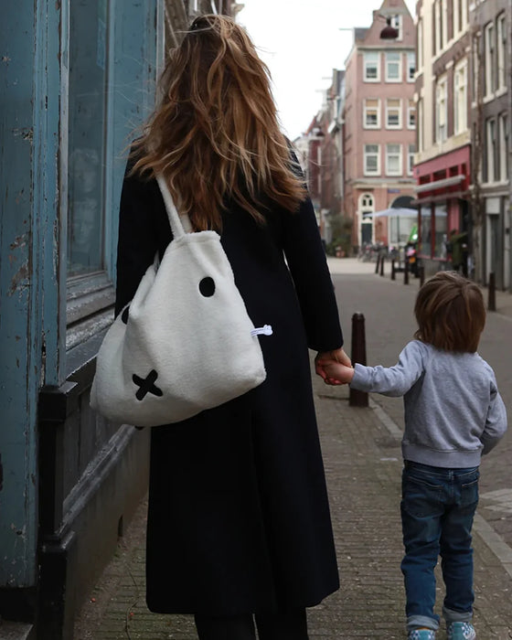 Plush MIFFY Shopping Bag 100% Recycled White Teddy 24"