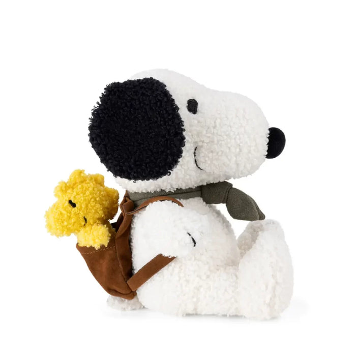 Plush PEANUTS SNOOPY with Woodstock in Backpack 8"