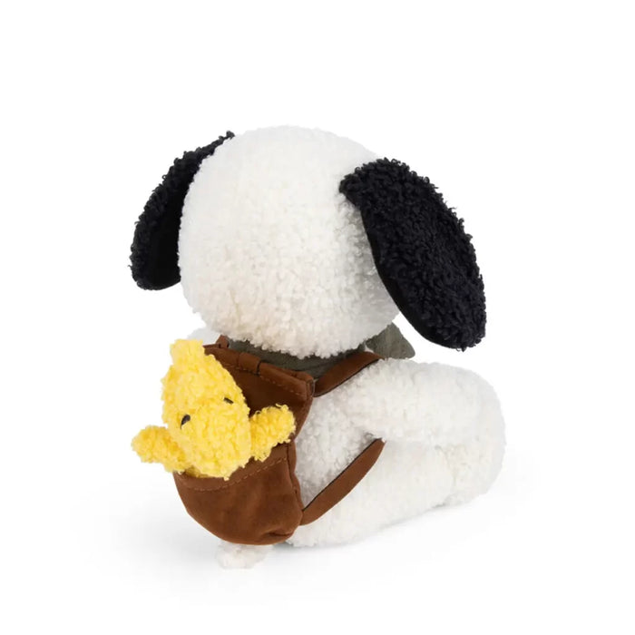 Plush PEANUTS SNOOPY with Woodstock in Backpack 8"