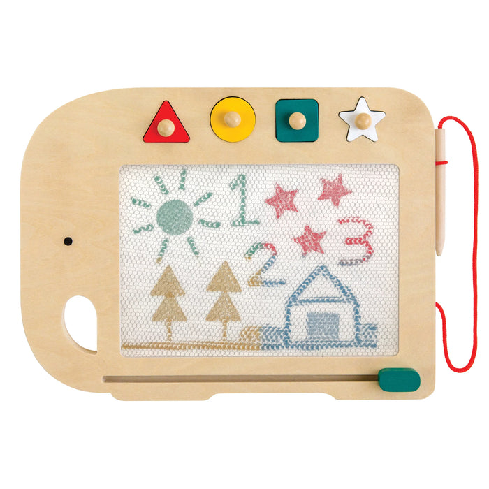 Doodle + Draw Elephant Wooden Magic Drawing Board