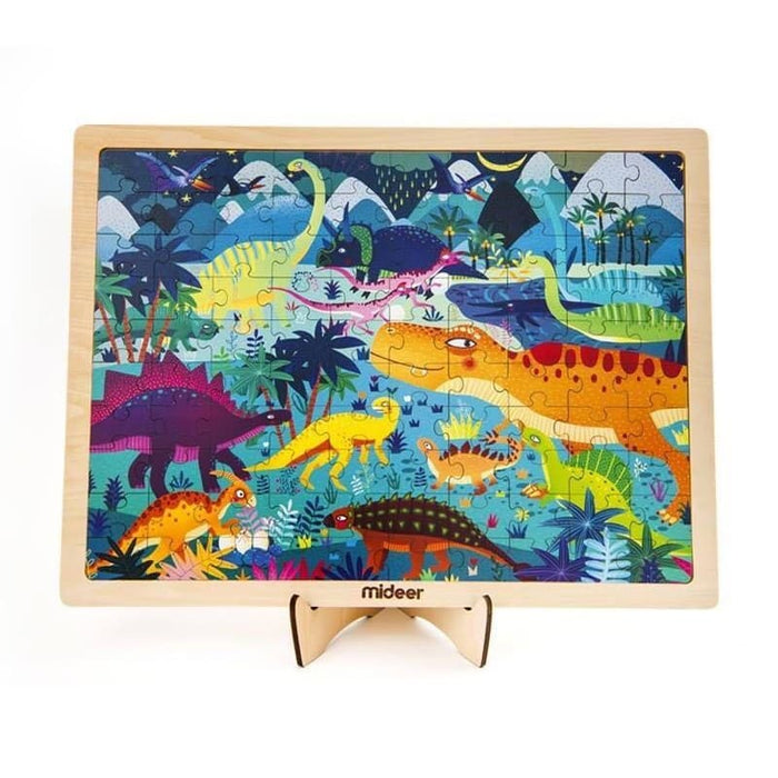 Standing Wooden Puzzle With Frame – Ages 3+ Dinosaurs World