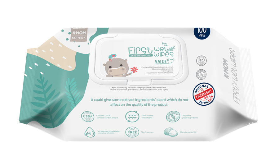 Organic First Wet Wipes 100Pcs
