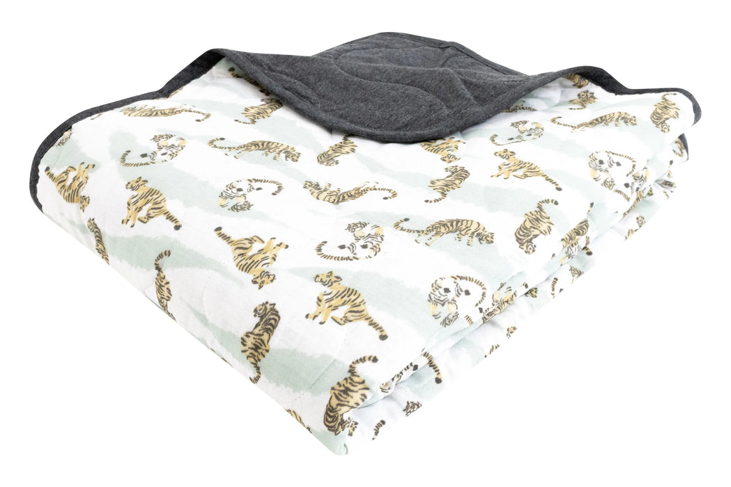 Todder Quilted Bamboo Cozy Blanket - Jungle Stripes