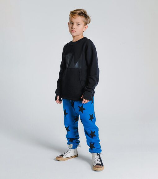 french terry star baggy pants