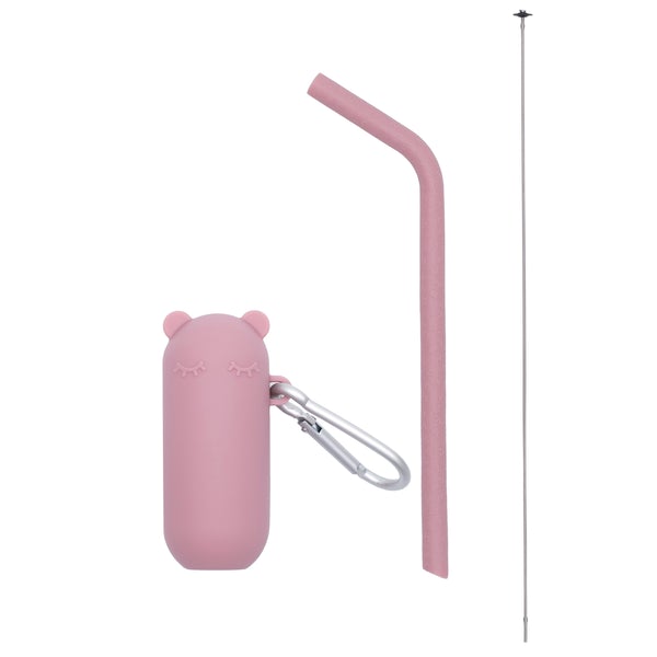 Keepie + Straw Set - Dusty Rose