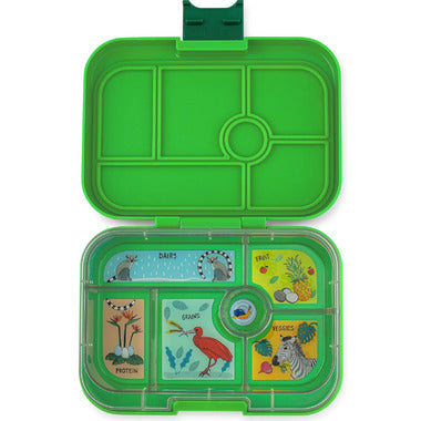 Yumbox Original 6 Compartment Bamboo Green with Jungle Tray