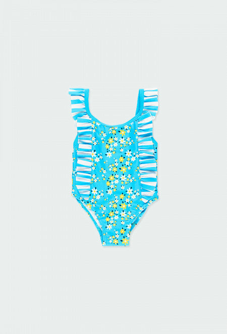 Swimsuit combined with baby ruffles