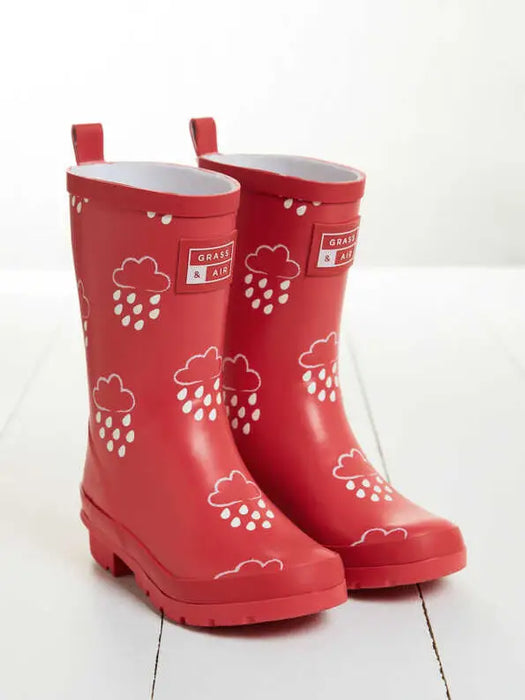 Older Kids Dark Coral Colour-Changing Wellies