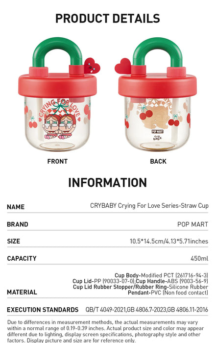 CRYBABY Crying For Love Series-Straw Cup