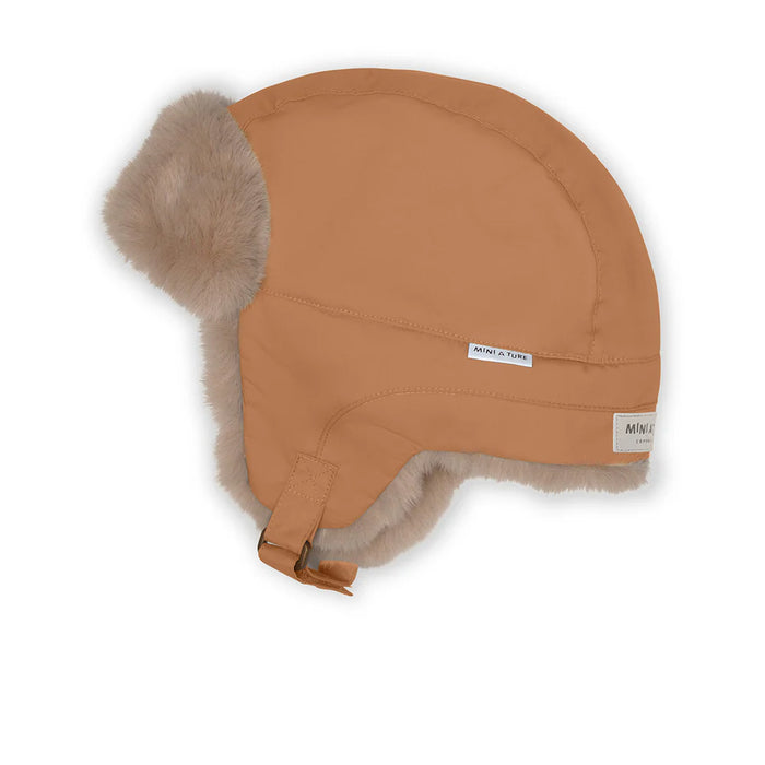 MATCRISTER teddy lined winter hood Pecan brown