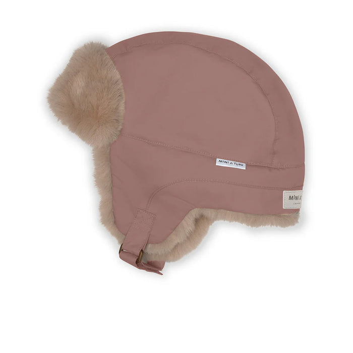 MATCRISTER teddy lined winter hood Light plum