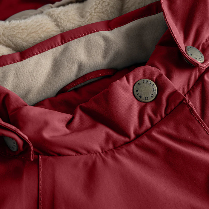 MATWANG fleece lined winter jacket. GRS-Red merlot 5Y