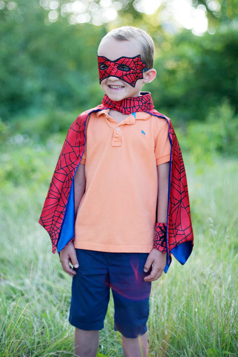 Great Pretenders Reversible Spider Bat Cape and Mask 3-4Y