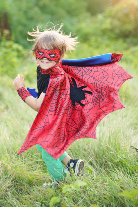 Great Pretenders Reversible Spider Bat Cape and Mask 3-4Y