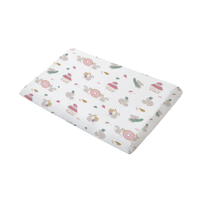 Very Squirrelly Bamboo Jersey Nook Toddler Pillow with Pillowcase