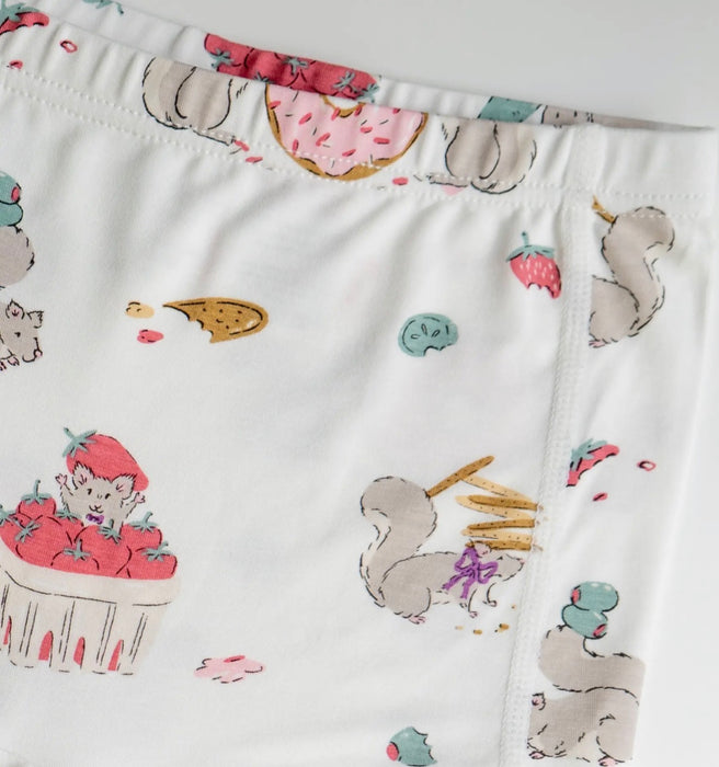 Doggie Meadow/Very Squirrelly Bamboo Girls Boy Short Underwear (2 Pack)