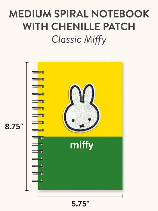 Classic Miffy Medium Spiral Notebook with Chenille Patch