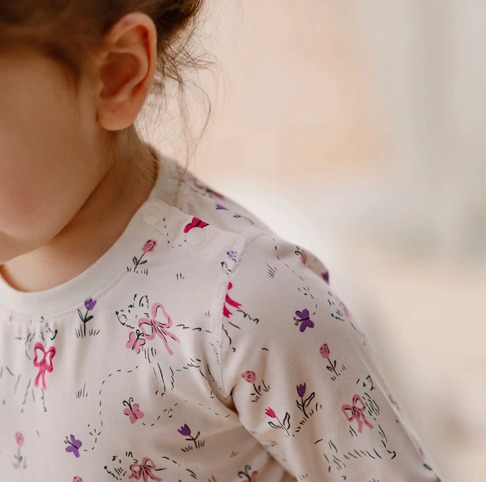 Long Sleeve PJ Set Doggie Meadow