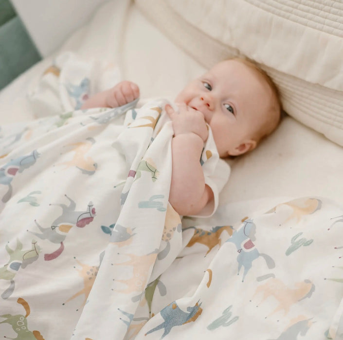Bamboo Swaddle Blankie Pony Express (Single)
