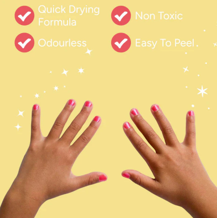 Peel Off Nail Polish - Tickle Me Pink - Shimmery Pink