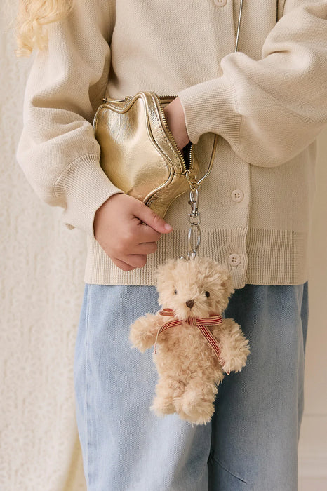 Snuggle Bunnies Keyring Arthur with Red Stripe Bow