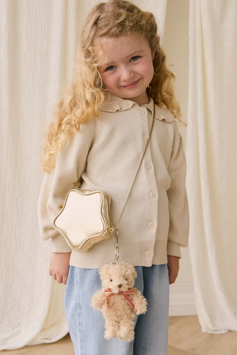 Snuggle Bunnies Keyring Arthur with Red Stripe Bow