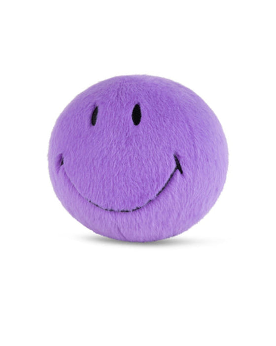 Plush Smiley ECO Fuzzy Bright Purple 5"
