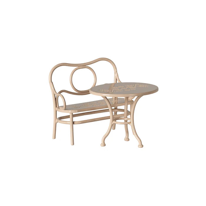 Café set, Mouse, Big - Pale pink