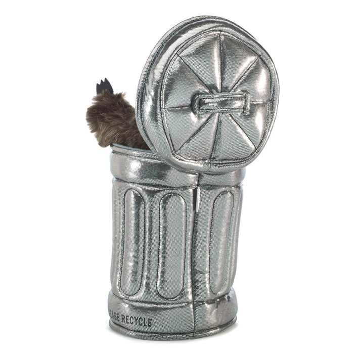 Raccoon in Garbage Can
