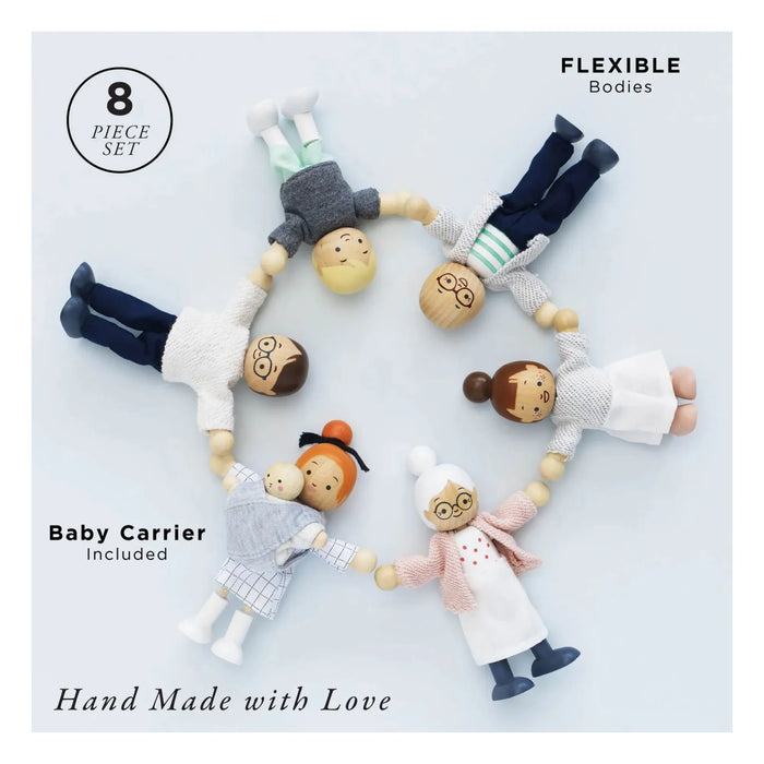 Wooden Dolls House Family