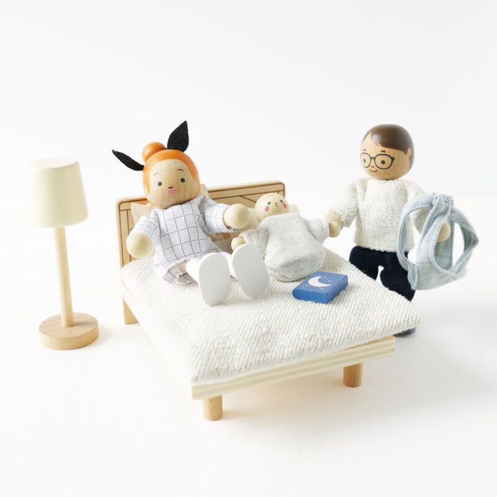 Wooden Dolls House Family