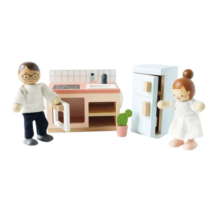 Wooden Dolls House Family