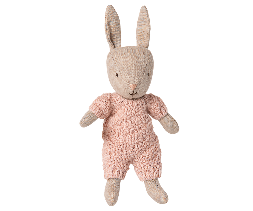 Rabbit, Micro - Sand - Rose knitted suit