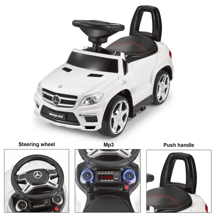 Red Mercedes-Benz AMG GL63 4-in-1 Kids Ride-On Car with Push Bar, LED Lights, and MP3 Player, Licensed