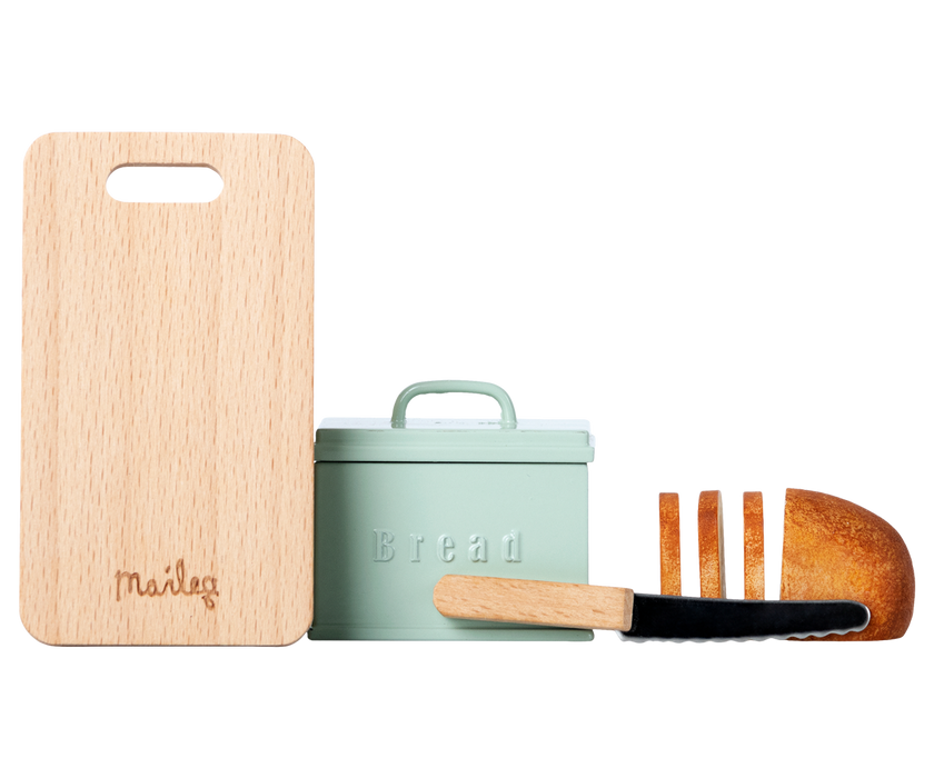 Bread Box w/ Utensils, Miniature