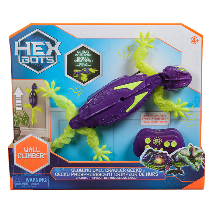 HEX BOTS Glow-in-The-Dark Gecko with Official Wall Climber
