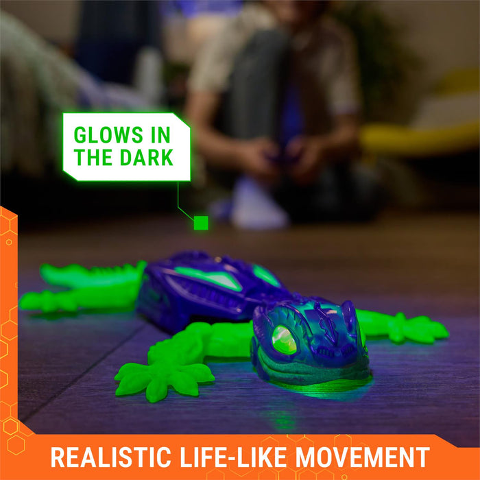 HEX BOTS Glow-in-The-Dark Gecko with Official Wall Climber