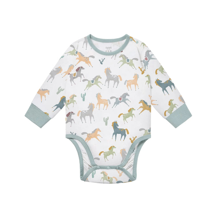 Bamboo Jersey Long Sleeve Onesie Snug Fit 12-18M