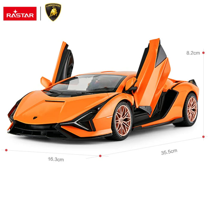 Lamborghini SIAN FKP 37 RC Car 1/14 Scale Licensed Remote Control Toy Car with Open Doors and Working Lights by Rastar