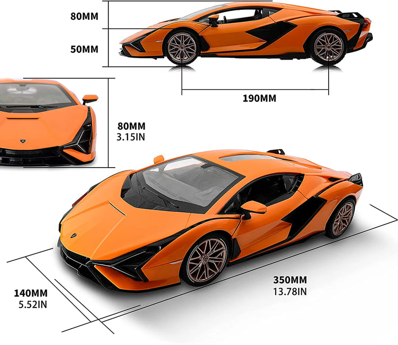 Lamborghini SIAN FKP 37 RC Car 1/14 Scale Licensed Remote Control Toy Car with Open Doors and Working Lights by Rastar