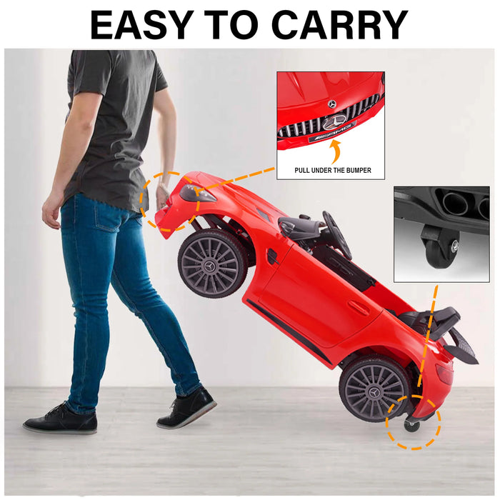 Mercedes-Benz AMG GTR 12V Ride on Car with Remote Control, Licensed Red