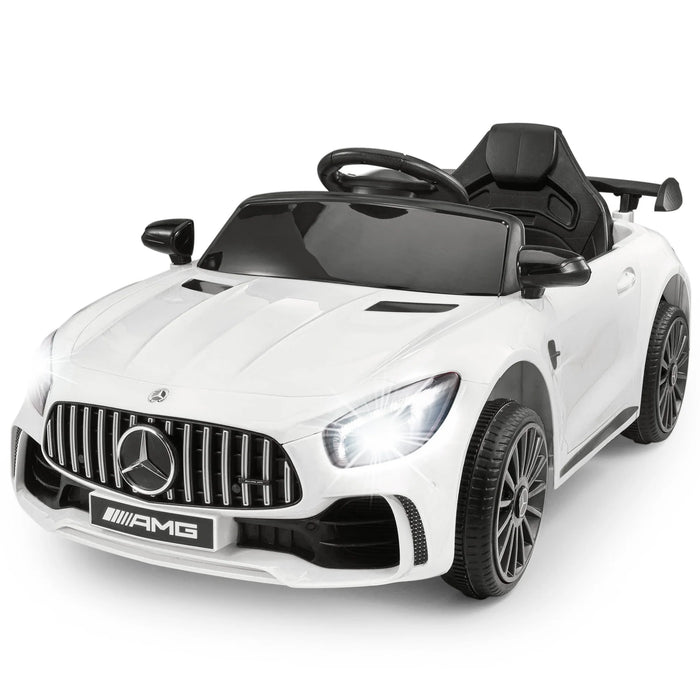 Mercedes-Benz AMG GTR 12V Ride on Car with Remote Control, Licensed White