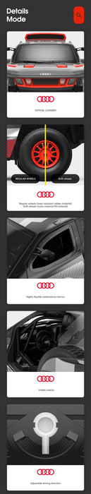 AUDI RS Q e-tron RC Car 1/14 Scale Licensed Remote Control Toy Car by Rastar