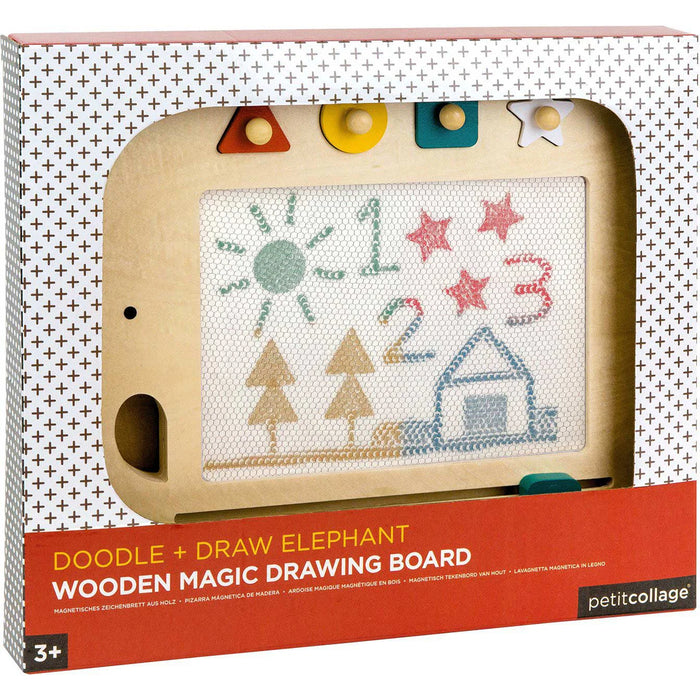 Doodle + Draw Elephant Wooden Magic Drawing Board