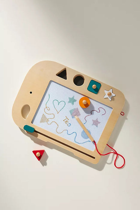 Doodle + Draw Elephant Wooden Magic Drawing Board