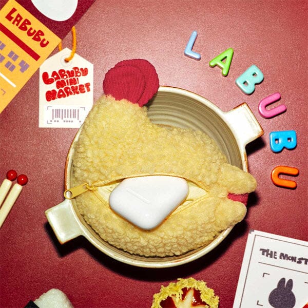 Labubu Wacky Mart Earphone Case Zipper Plush Doll Pendant